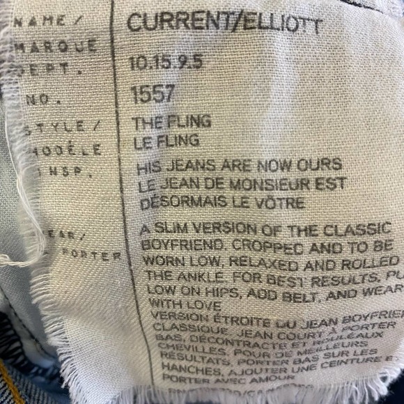 Current/Elliott The Fling Polka Dot Granola Boyfriend Coastal Jea… - Picture 7 of 8